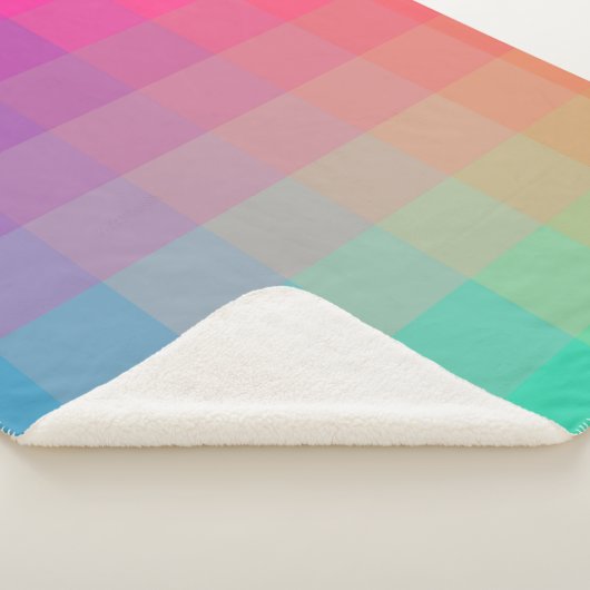 Kleurrijke Rainbow Colors Gradient Design Sherpa Deken (3/4)