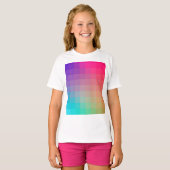 Kleurrijke Rainbow Colors Gradient Design T-shirt (Voorkant volledig)