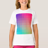 Kleurrijke Rainbow Colors Gradient Design T-shirt (Voorkant)
