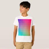 Kleurrijke Rainbow Colors Gradient Design T-shirt (Voorkant volledig)