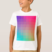 Kleurrijke Rainbow Colors Gradient Design T-shirt (Voorkant)
