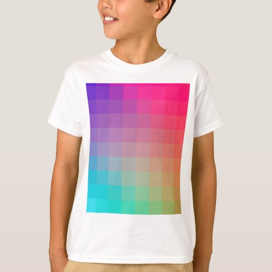 Kleurrijke Rainbow Colors Gradient Design T-shirt (Voorkant)