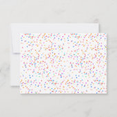 Kleurrijke Rainbow Confetti bruiloft RSVP Kaart (Achterkant)