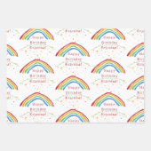 Kleurrijke Rainbow Confetti Custom Inpakpapier Vel (Voorkant)