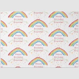 Kleurrijke Rainbow Confetti Custom Tissuepapier