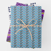 Kleurrijke Rainbow Confetti driehoek zigzag Inpakpapier Vel (In situ)