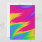 Kleurrijke Rainbow Confetti Kids Verjaardagsfeest Kaart (Achterkant)