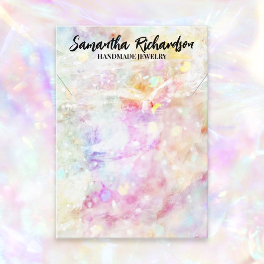 Kleurrijke Rainbow Confetti Sieraden Holder Displa Visitekaartje