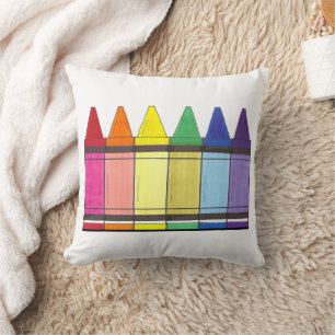Kleurrijke Rainbow Crayons Art Supplies Artist Pri Kussen