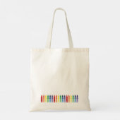 Kleurrijke Rainbow Crayons Leraar Waardering Tote Bag (Achterkant)