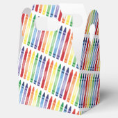Kleurrijke Rainbow Crayons Patroon Bedankdoosjes (Geopend)
