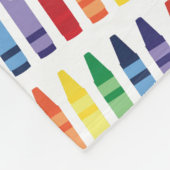 Kleurrijke Rainbow Crayons Patroon Fleece Deken (Hoek)