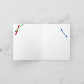 Kleurrijke Rainbow Crayons Patroon Kaart (Binnen)