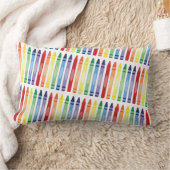 Kleurrijke Rainbow Crayons Patroon Kussen (Deken)