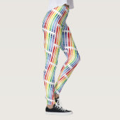 Kleurrijke Rainbow Crayons Patroon Leggings (Rechts)