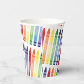 Kleurrijke Rainbow Crayons Patroon Papieren Bekers (Rechts)