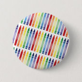 Kleurrijke Rainbow Crayons Patroon Ronde Button 5,7 Cm (Voorkant)