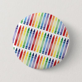 Kleurrijke Rainbow Crayons Patroon Ronde Button 5,7 Cm