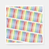 Kleurrijke Rainbow Crayons Patroon Servet (Voorkant)