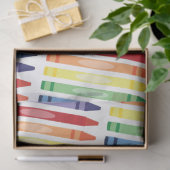 Kleurrijke Rainbow Crayons Patroon Tissuepapier (Geschenk)
