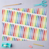 Kleurrijke Rainbow Crayons Patroon Tissuepapier (Craft)