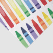 Kleurrijke Rainbow Crayons Patroon Tissuepapier (Detail)