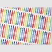 Kleurrijke Rainbow Crayons Patroon Tissuepapier (Voorkant)