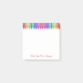 Kleurrijke Rainbow Crayons personaliseren notities Post-it® Notes (Voorkant)