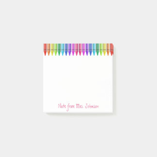 Kleurrijke Rainbow Crayons personaliseren notities Post-it® Notes