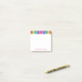 Kleurrijke Rainbow Crayons personaliseren notities Post-it® Notes (Op bureau)