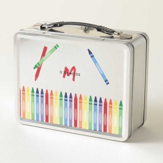 Kleurrijke Rainbow Crayons Schattigee Monogram Sch (Achterkant)
