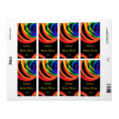 Kleurrijke Rainbow Crescent Bierlabel Etiket (Full Sheet)