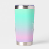 Kleurrijke Rainbow Custom Monogram Geïsoleerde Drinkbeker (Voorkant)