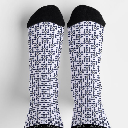 Kleurrijke Rainbow Diagonal Checkered I Monogram Sokken (Top)