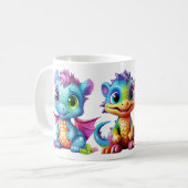 Kleurrijke Rainbow Dragon Mok Party voor kinderen (Voorkant links)
