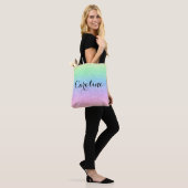 Kleurrijke Rainbow Eenhoorn Glitter Trendy Pattern Tote Bag (Op model)