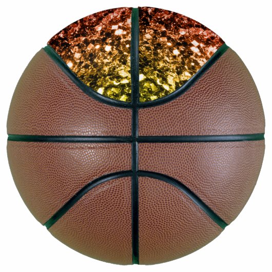 Kleurrijke Rainbow faux glitter sprankelt bling Basketbal (Rechts)
