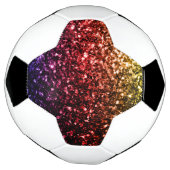 Kleurrijke Rainbow faux glitter sprankelt bling Voetbal (Gedraaid)