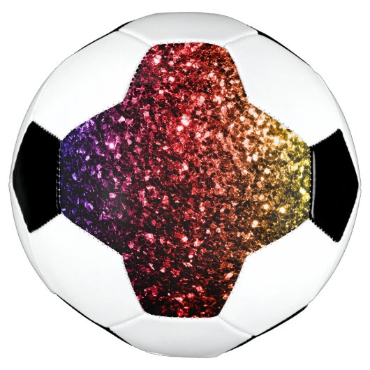 Kleurrijke Rainbow faux glitter sprankelt bling Voetbal (Gedraaid)