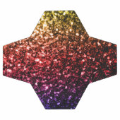 Kleurrijke Rainbow faux glitter sprankelt bling Voetbal (Enkel)