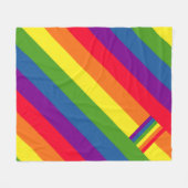 Kleurrijke Rainbow Flag Gay Pride Fleece Deken (Voorkant (Horizontaal))