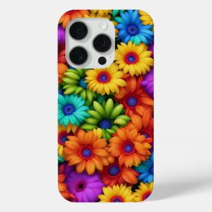 Kleurrijke Rainbow Floral #22 - iPhone 15 Pro Hoes