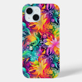 Kleurrijke Rainbow Floral Pattern iPhone Case (Achterkant)