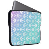 Kleurrijke Rainbow Flower Pattern Gepersonaliseerd Laptop Sleeve (Voorkant Rechts)