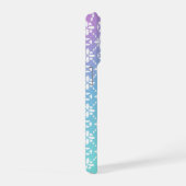 Kleurrijke Rainbow Flower Pattern Monogram Initial iPhone Hoesje (Rechterkant)