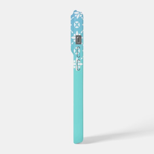 Kleurrijke Rainbow Flower Pattern Monogram Initial iPhone Hoesje (Linkerkant)