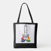 Kleurrijke Rainbow Gay Pride inktvis inkt Tote Bag (Achterkant)