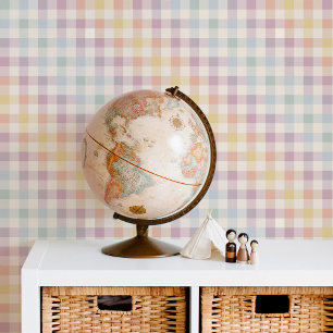 Kleurrijke Rainbow Gingham wallpaper Behang
