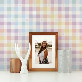Kleurrijke Rainbow Gingham wallpaper Behang