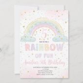 Kleurrijke Rainbow Girl's Party, Rainbow of Fun Kaart (Voorkant)